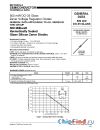 Datasheet BZX55C20RL manufacturer Motorola