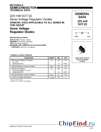 Datasheet BZX84C47LT1 manufacturer Motorola