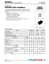 Datasheet CA922A manufacturer Motorola