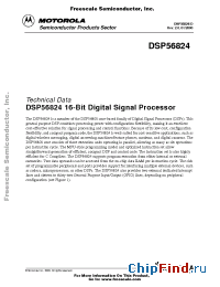 Datasheet DSP56824DS manufacturer Motorola