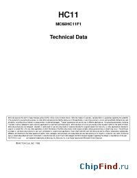 Datasheet KMC11F1CFN3 manufacturer Motorola