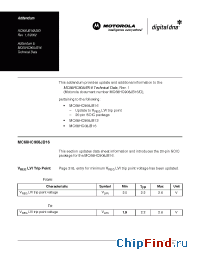 Datasheet KMC908JB16DW manufacturer Motorola