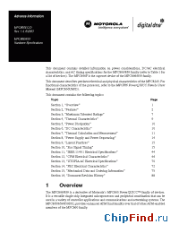 Datasheet KMPC866PZP133 manufacturer Motorola