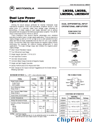 Datasheet LM258N manufacturer Motorola