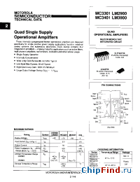 Datasheet LM2900N manufacturer Motorola