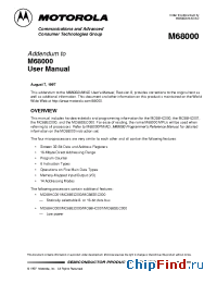 Datasheet M68000PM manufacturer Motorola