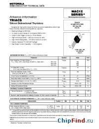 Datasheet MAC12N manufacturer Motorola