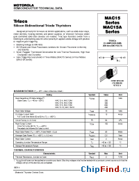 Datasheet MAC15-4 manufacturer Motorola