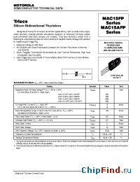 Datasheet MAC15-8FP производства Motorola