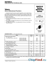 Datasheet MAC210A8 manufacturer Motorola
