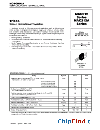 Datasheet MAC212-4 manufacturer Motorola