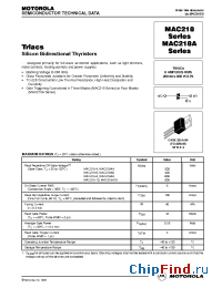 Datasheet MAC218-4 manufacturer Motorola