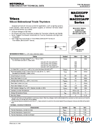 Datasheet MAC223A6FP manufacturer Motorola