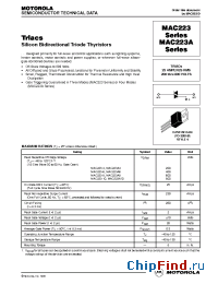 Datasheet MAC223A8 manufacturer Motorola