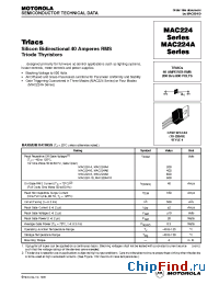Datasheet MAC224 производства Motorola