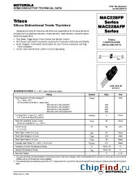 Datasheet MAC228-4FP manufacturer Motorola
