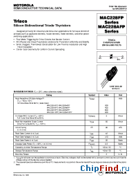 Datasheet MAC228A4FP manufacturer Motorola