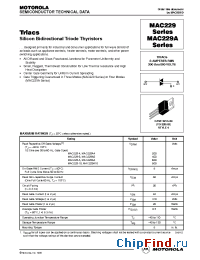 Datasheet MAC229A6 производства Motorola