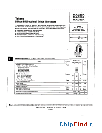 Datasheet MAC25A manufacturer Motorola