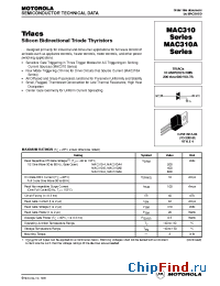 Datasheet MAC310-4 manufacturer Motorola