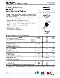 Datasheet MAC8SM manufacturer Motorola