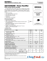 Datasheet MBRD835L manufacturer Motorola