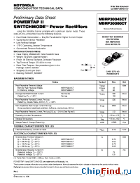 Datasheet MBRP30060CT manufacturer Motorola