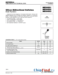 Datasheet MBS4991 manufacturer Motorola