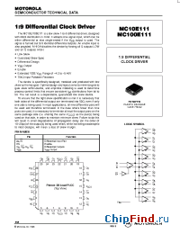 Datasheet MC100E111FN manufacturer Motorola