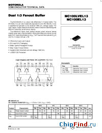 Datasheet MC100EL13DW manufacturer Motorola