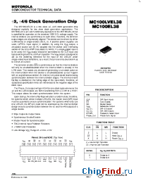 Datasheet MC100EL38DW производства Motorola