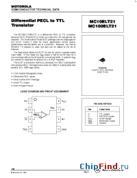 Datasheet MC100ELT21D manufacturer Motorola