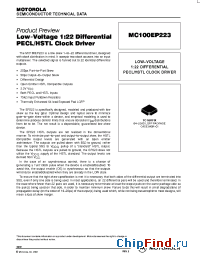 Datasheet MC100EP223 manufacturer Motorola