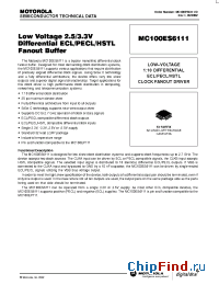 Datasheet MC100ES6111D manufacturer Motorola