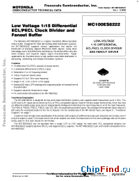 Datasheet MC100ES6222 manufacturer Motorola
