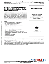 Datasheet MC100ES6226 manufacturer Motorola