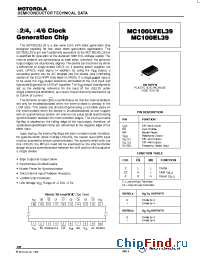 Datasheet MC100LVEL39 manufacturer Motorola