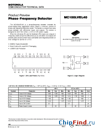 Datasheet MC100LVEL40DW manufacturer Motorola