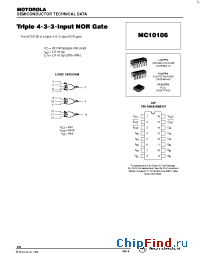 Datasheet MC10106L manufacturer Motorola