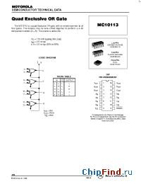 Datasheet MC10113P manufacturer Motorola