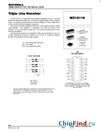 Datasheet MC10116L manufacturer Motorola