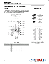 Datasheet MC10171FN manufacturer Motorola