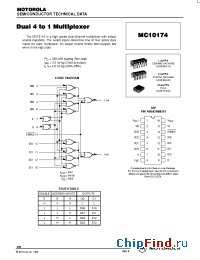 Datasheet MC10174L производства Motorola
