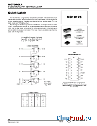 Datasheet MC10175L manufacturer Motorola