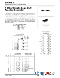 Datasheet MC10181 manufacturer Motorola