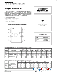 Datasheet MC10EL07D manufacturer Motorola