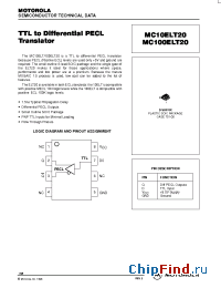 Datasheet MC10ELT20D manufacturer Motorola