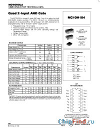 Datasheet MC10H104P manufacturer Motorola