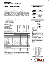 Datasheet MC10H115FN manufacturer Motorola