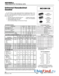 Datasheet MC10H136P manufacturer Motorola